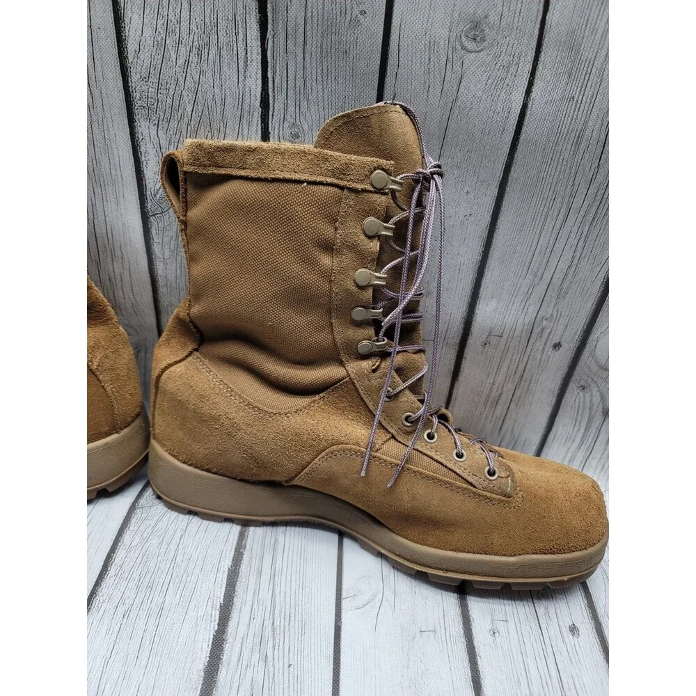 McRae Army Combat Boots Men's  13.5 W Gore-Tex Vibram Suede Cordura Coyote Brown